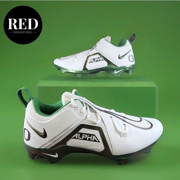 Nike PE Oregon Ducks Alpha Menace 3 Low Football Cleats FJ6126 100 - Men's Sz 13 - Picture 1 of 14